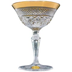 Precious 6 Liqueur Glasses Gold Crystal Glass Stemware Josephinenhuette Moser