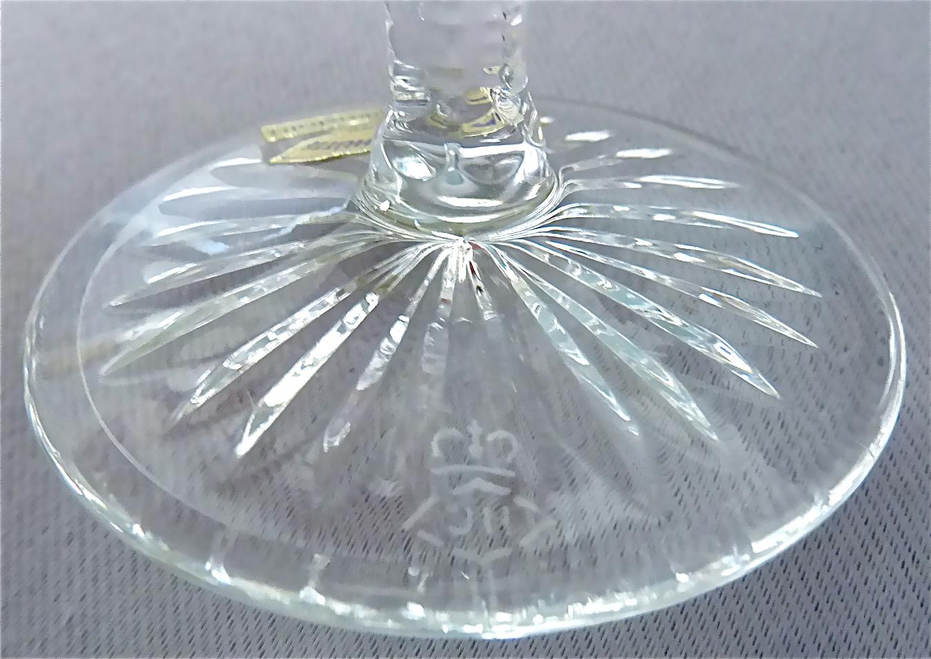 Precious 6 Schnapps Spirit Glasses Gold Crystal Stemware Josephinenhuette Moser 1