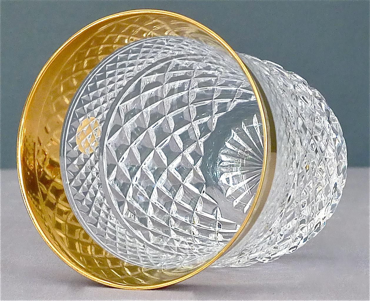 Precious 6 Water Glasses Gold Crystal Glass Tumbler Josephinenhuette Moser In Good Condition In Nierstein am Rhein, DE