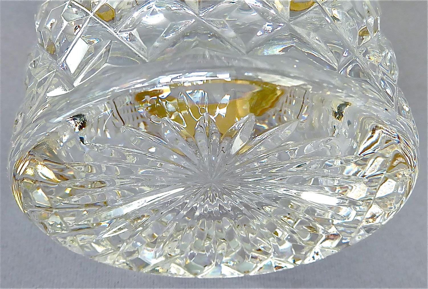 Mid-20th Century Precious 6 Whisky Glasses Gold Crystal Glass Tumbler Josephinenhuette Moser