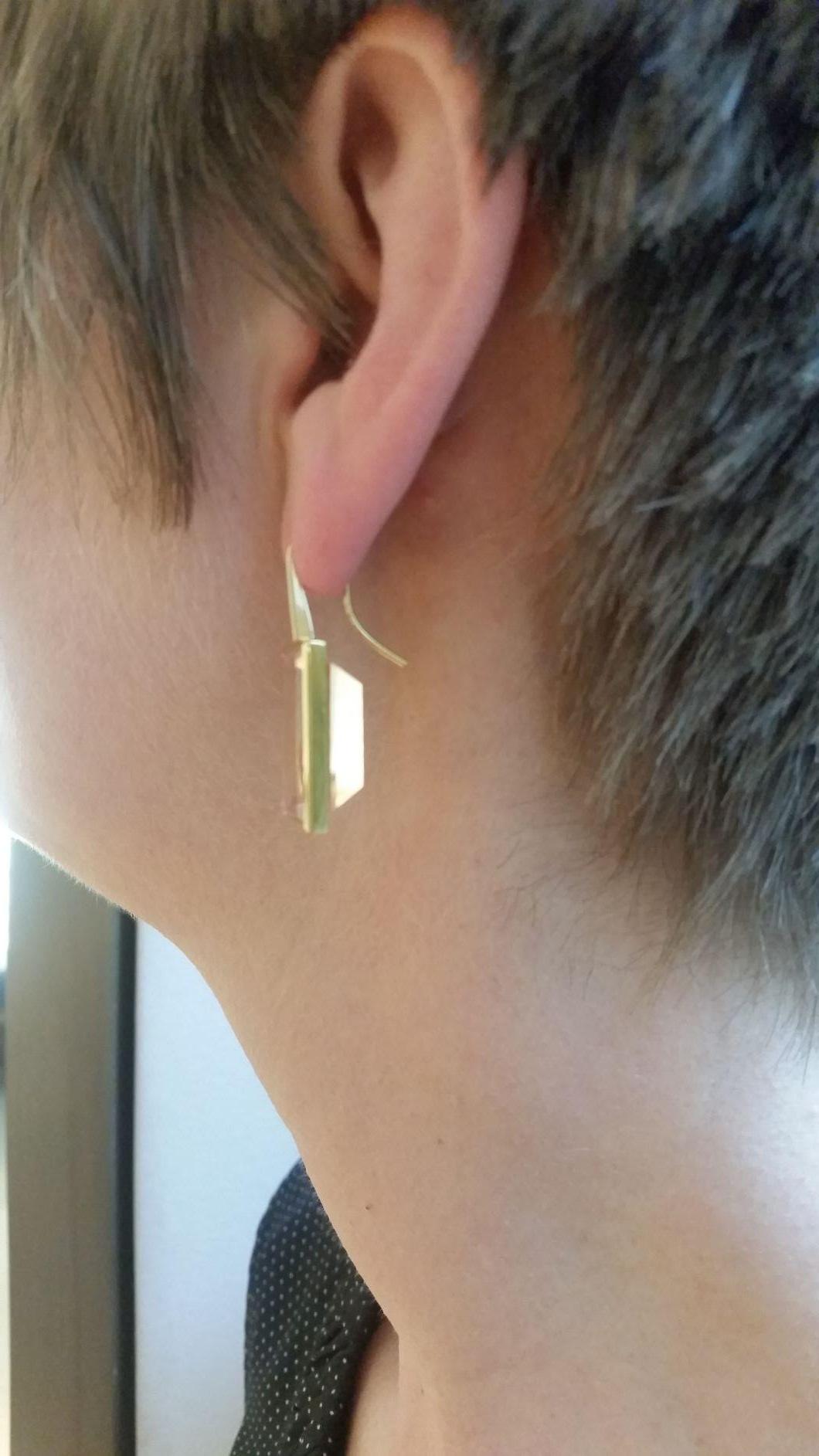 Contemporain Boucles d'oreilles Basics précieuses en or rose avec morganites de 46,70 carats en vente