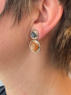 Precious Basics Stud Earrings with Moonstones