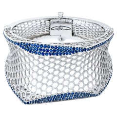 "Costis" Precious Beehive Collection Uneven Bracelet Pave' - Diamonds, Sapphires