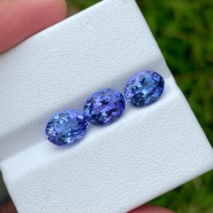 Precious Blue Tanzanite Stones 6.35 carats Oval Shaped Natural Tanzanian Gems