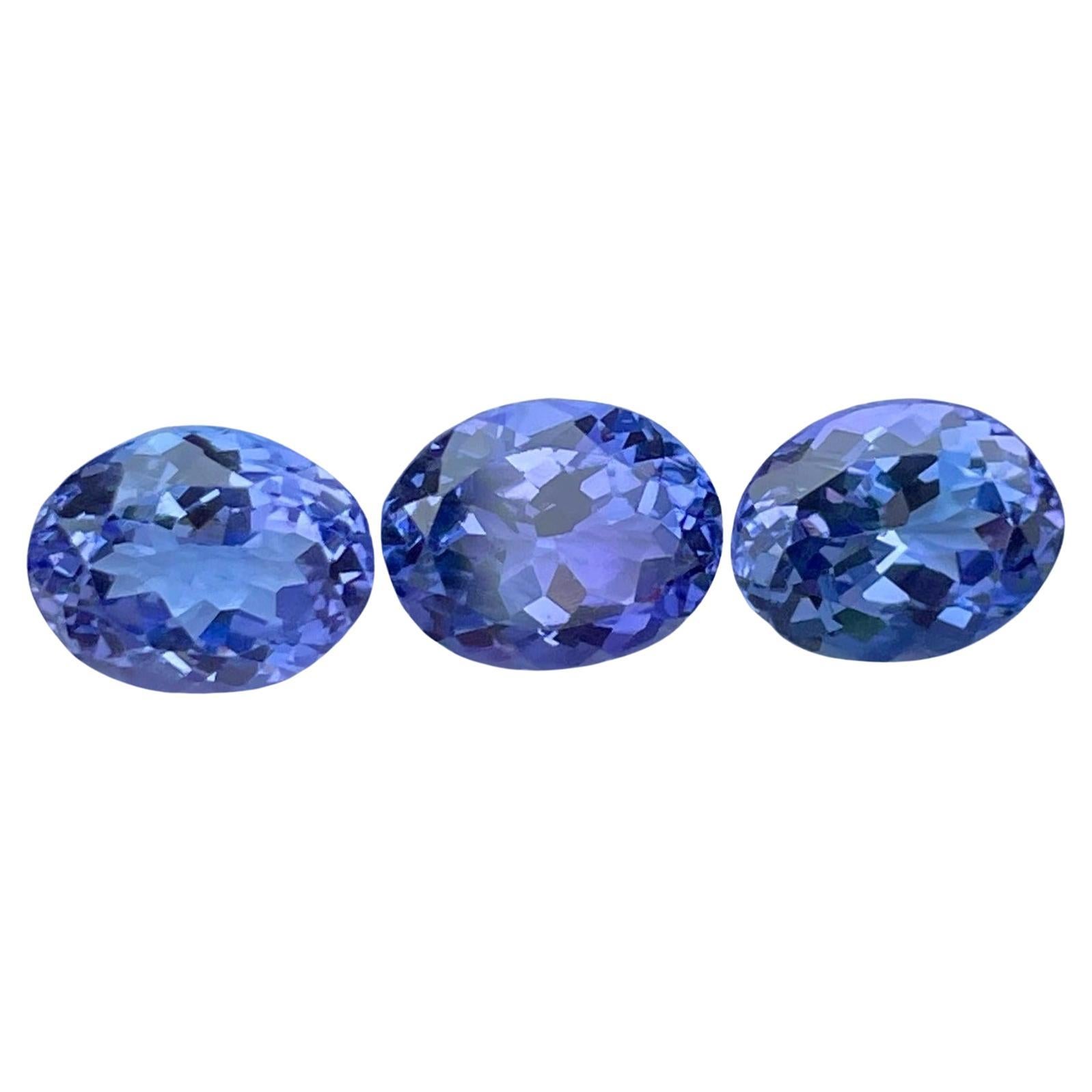Precious Blue Tanzanite Stones 6.35 carats Oval Shaped Natural Tanzanian Gems For Sale