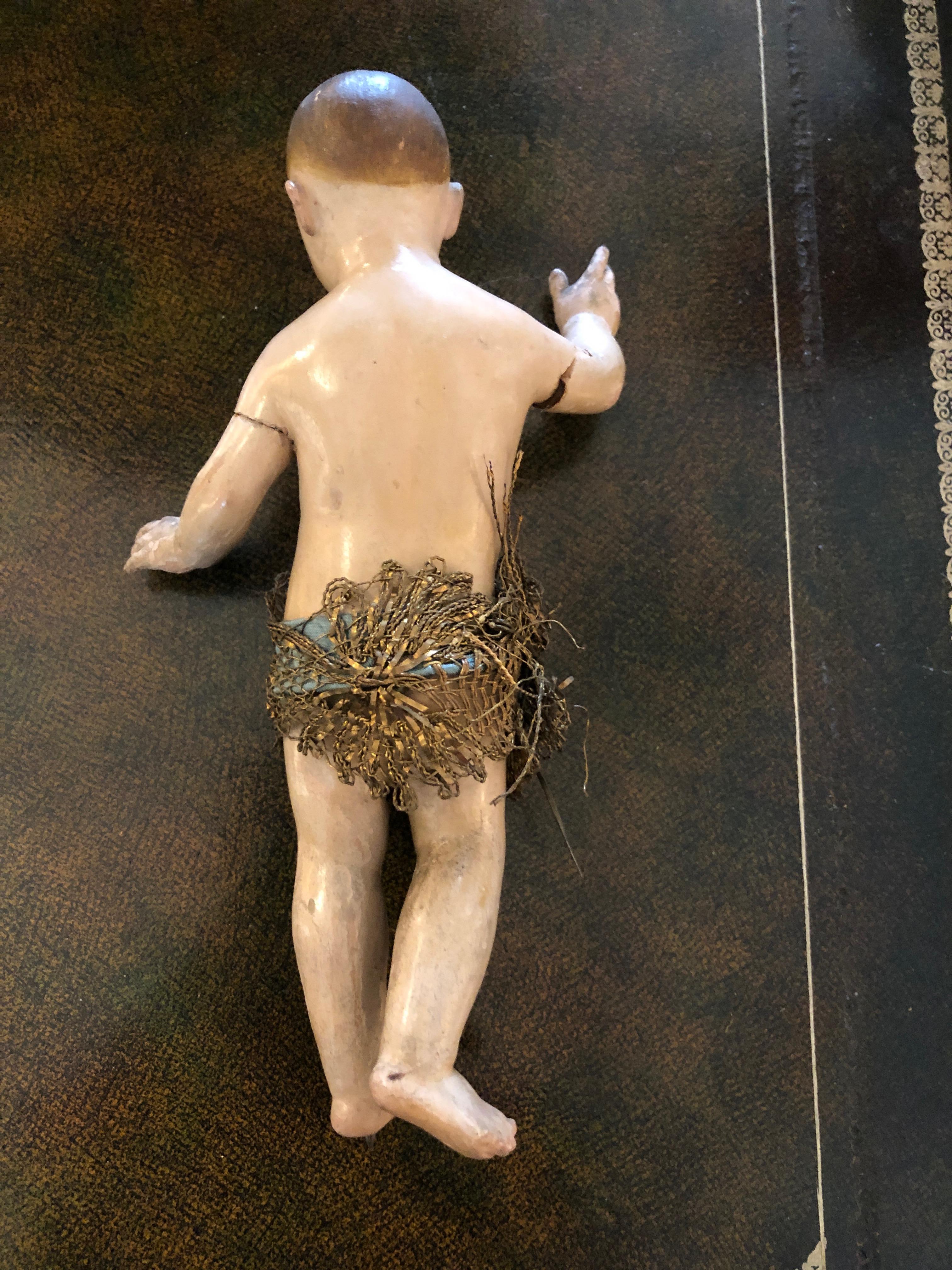 Precious Carved Wood Angel Relic 6