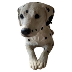 Vintage Precious Dalmation Dog Sculpture Sandicast by Sandra Brue San Diego, Calif 1986