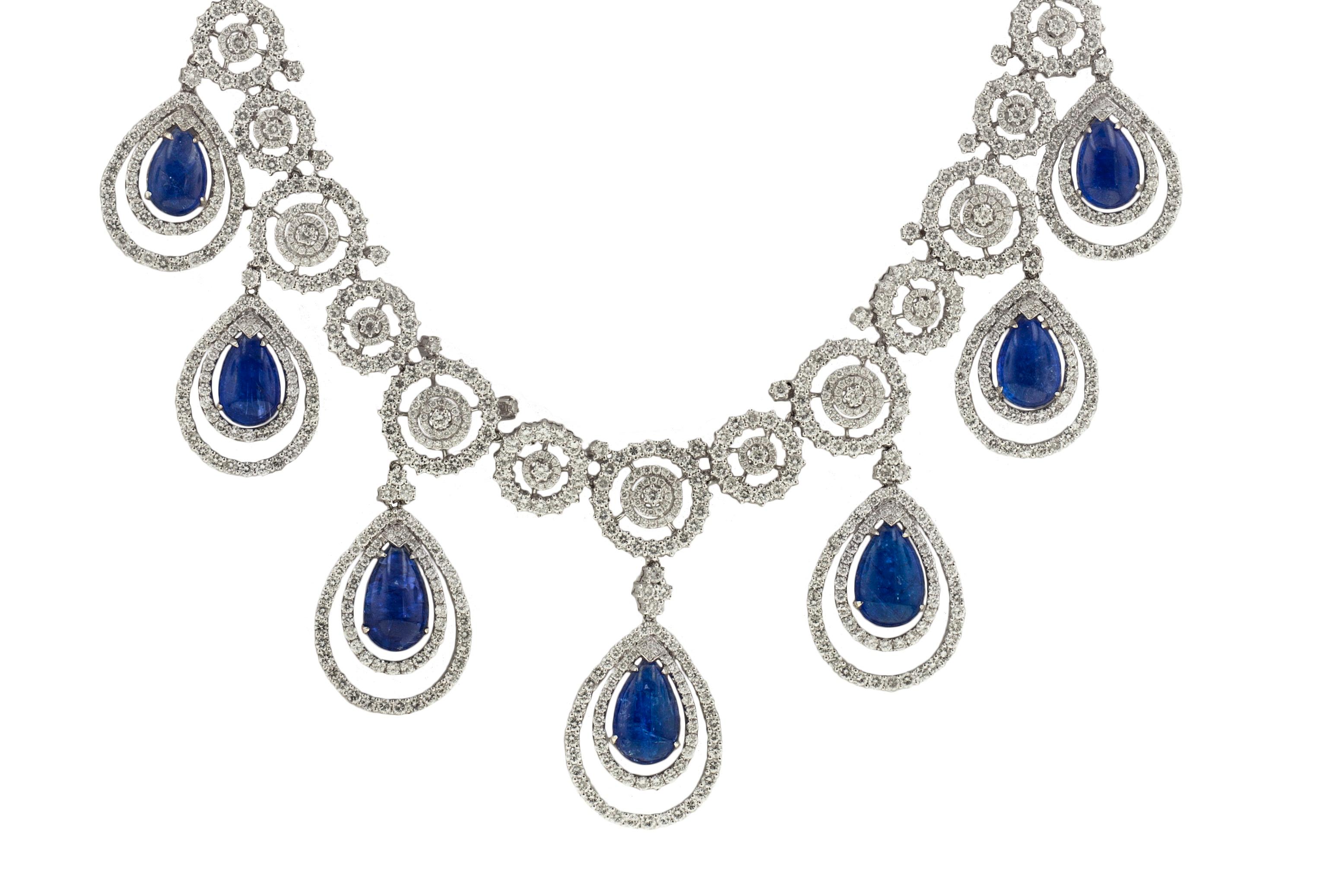 Precious Diana M. Diamant-Halskette (Cabochon) im Angebot