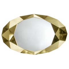 Miroir sculptural « Precious Gold » avec finition en feuille d'or métallique, par Deknudt Mirrors