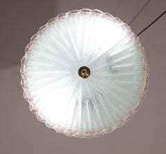 Precious Italian Pink Murano Glass Ceiling Fixture, Murano, 1970