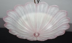 Precious Italian Pink Murano Glass Ceiling Fixture, Murano, 1970