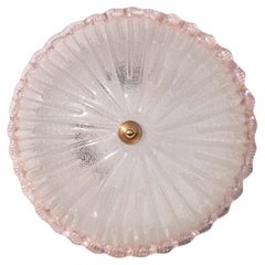 Precious Italian Pink Murano Glass Ceiling Fixture, Murano, 1970