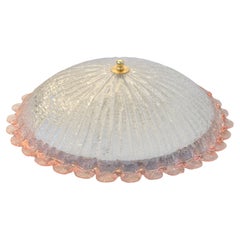 Precious Italian Pink Murano Glass Ceiling Fixture, Murano, 1970