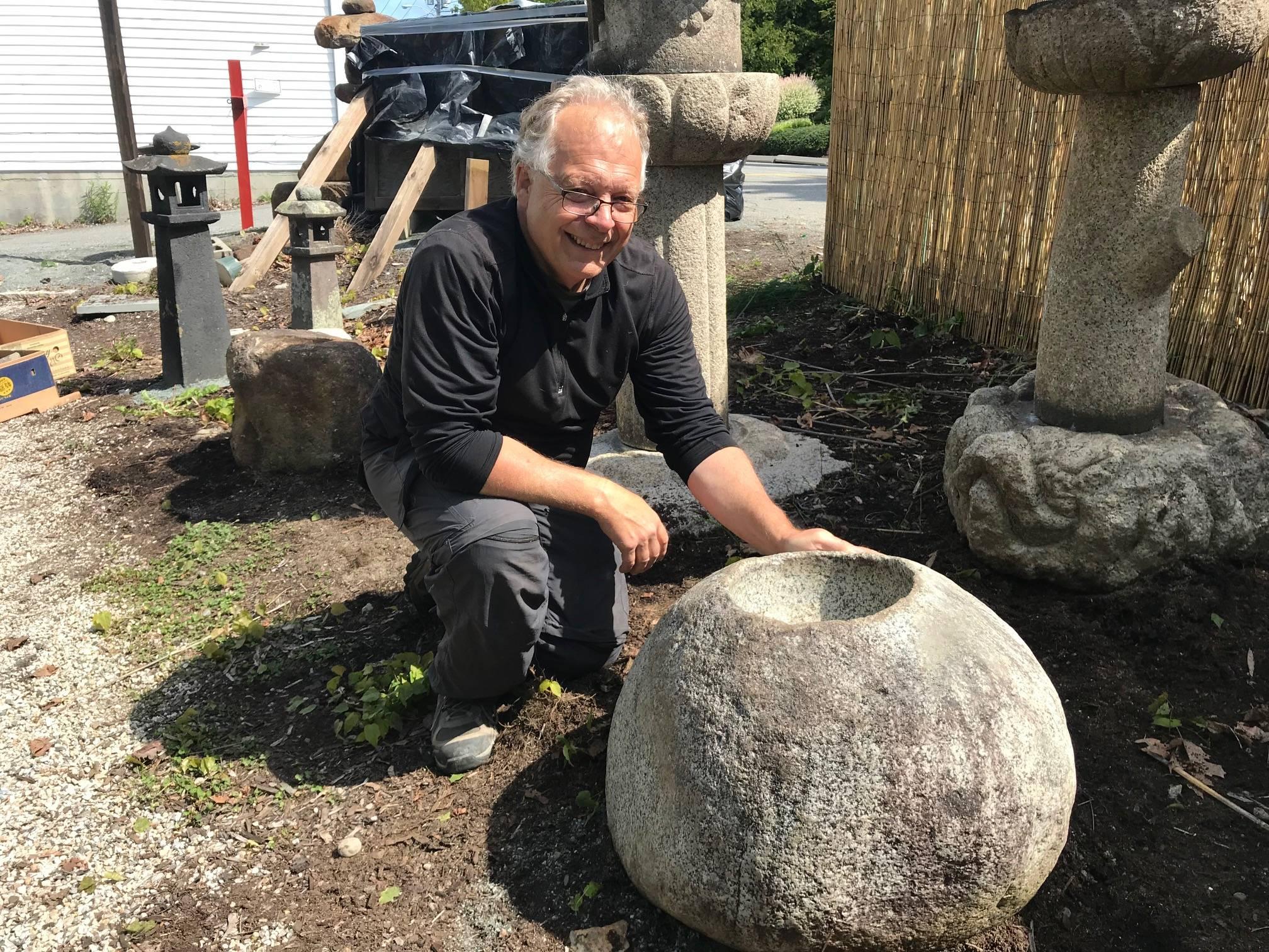 For your beautiful garden

Japan, a handsome and unique antique natural organic shaped stone water basin planter -tsukubai- created from a natural mountain boulder and sourced from a decades old garden. This is a unique and visually attractive