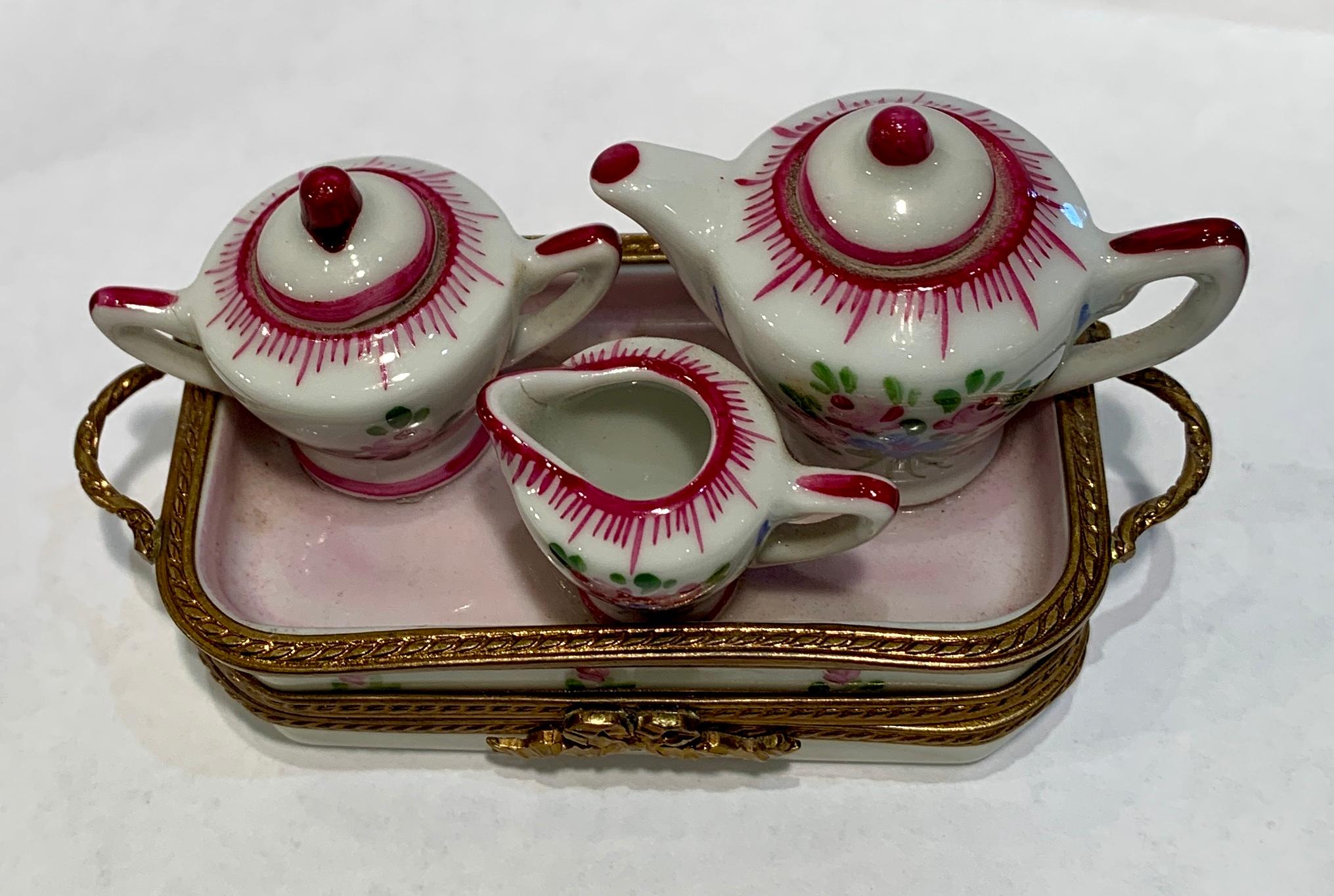 limoges miniature tea set