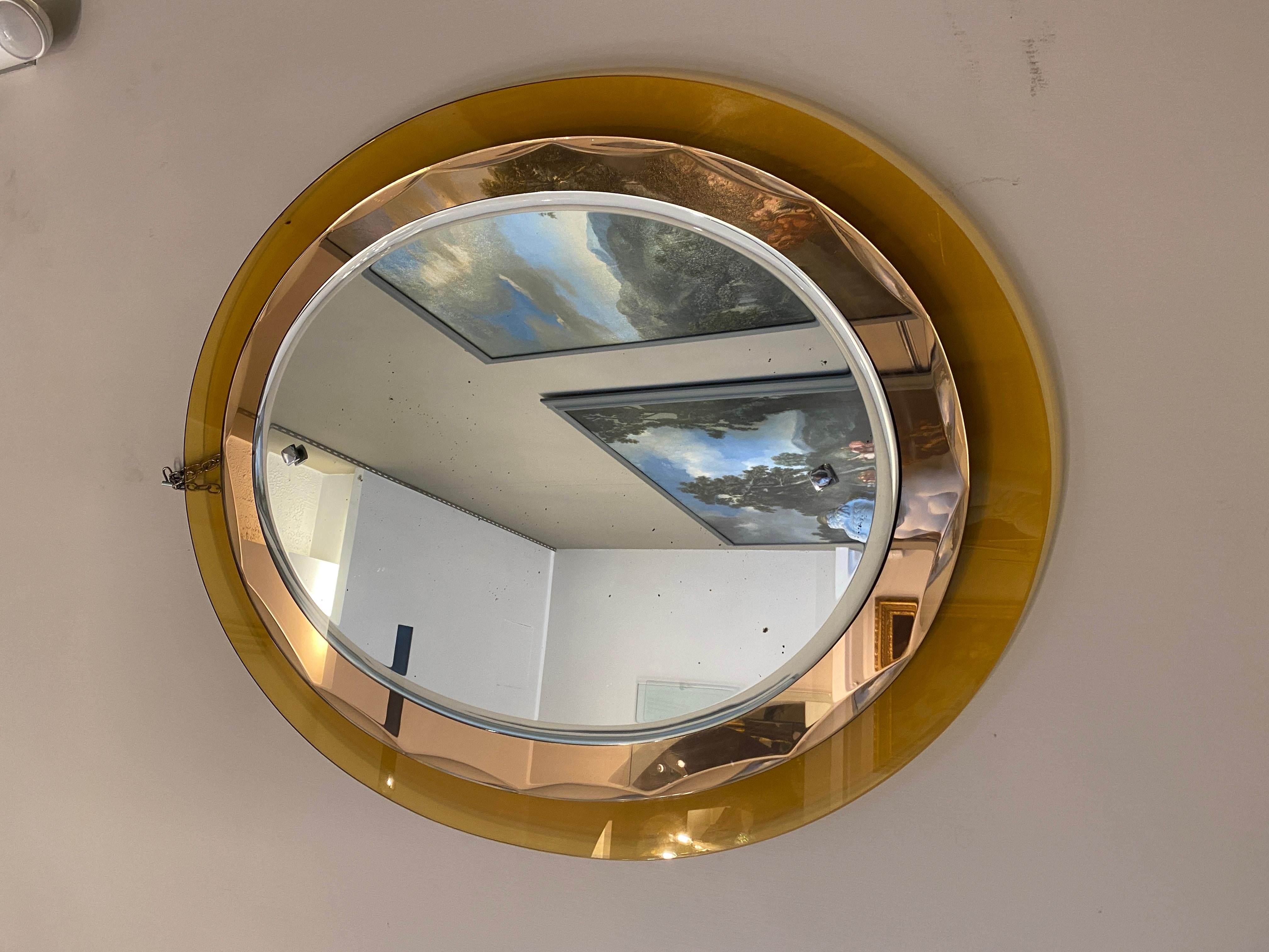 Precious Oval Shaped Mirror Attributed to Max Ingrand for Fontana Arte, 1960s For Sale 3