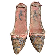 Antique Precious pair of Harem mules - Ottoman Empire, late 18th century