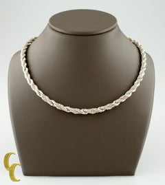Precious Precious 14K Yellow Gold & Sterling Silver Rope Necklace, 18 inches