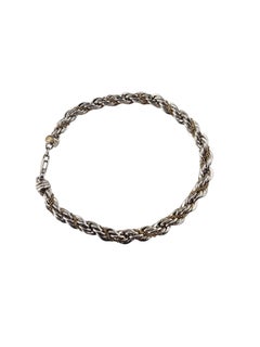 Precious Precious Sterling Silver 14K Yellow Gold Rope Chain Bracelet #25568