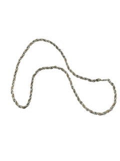 Precious Precious Sterling Silver 14K Yellow Gold Rope Chain Necklace #25569
