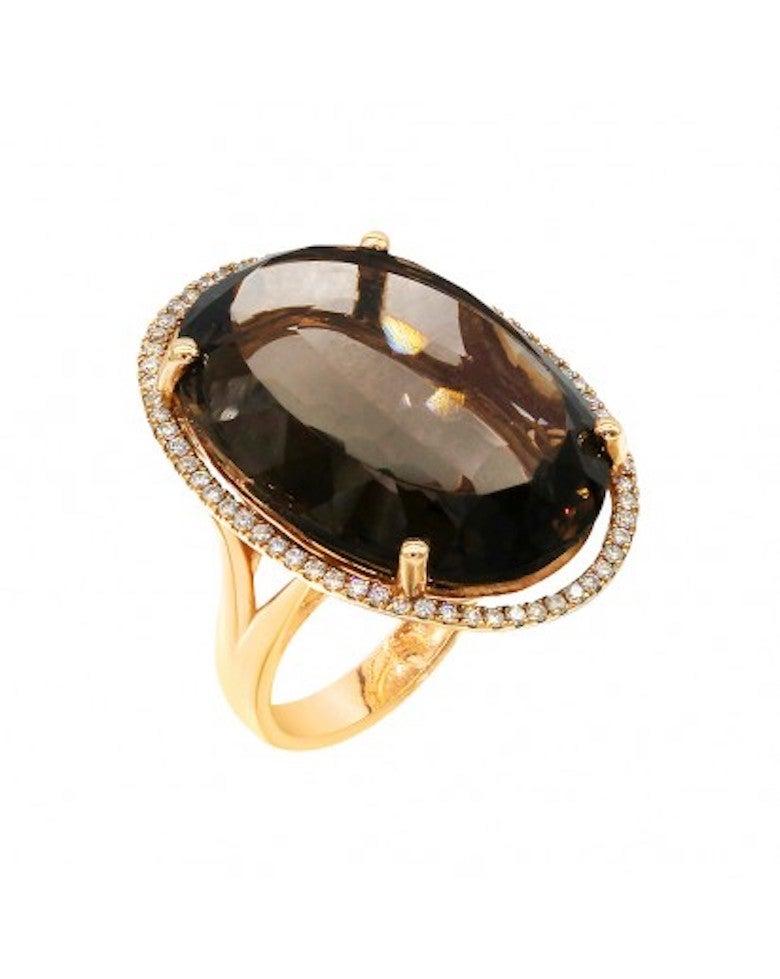 Precious Quartz Diamond Gold Yellow Earrings In New Condition For Sale In Genève, GE