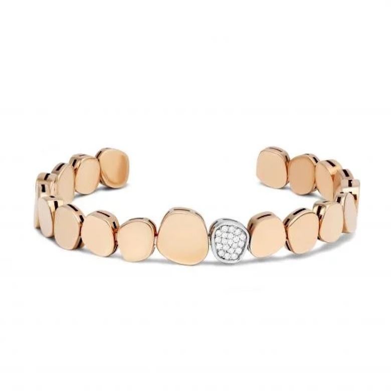 Precious Rose 14k Gold Diamantarmband mit Diamanten für sie (Moderne) im Angebot