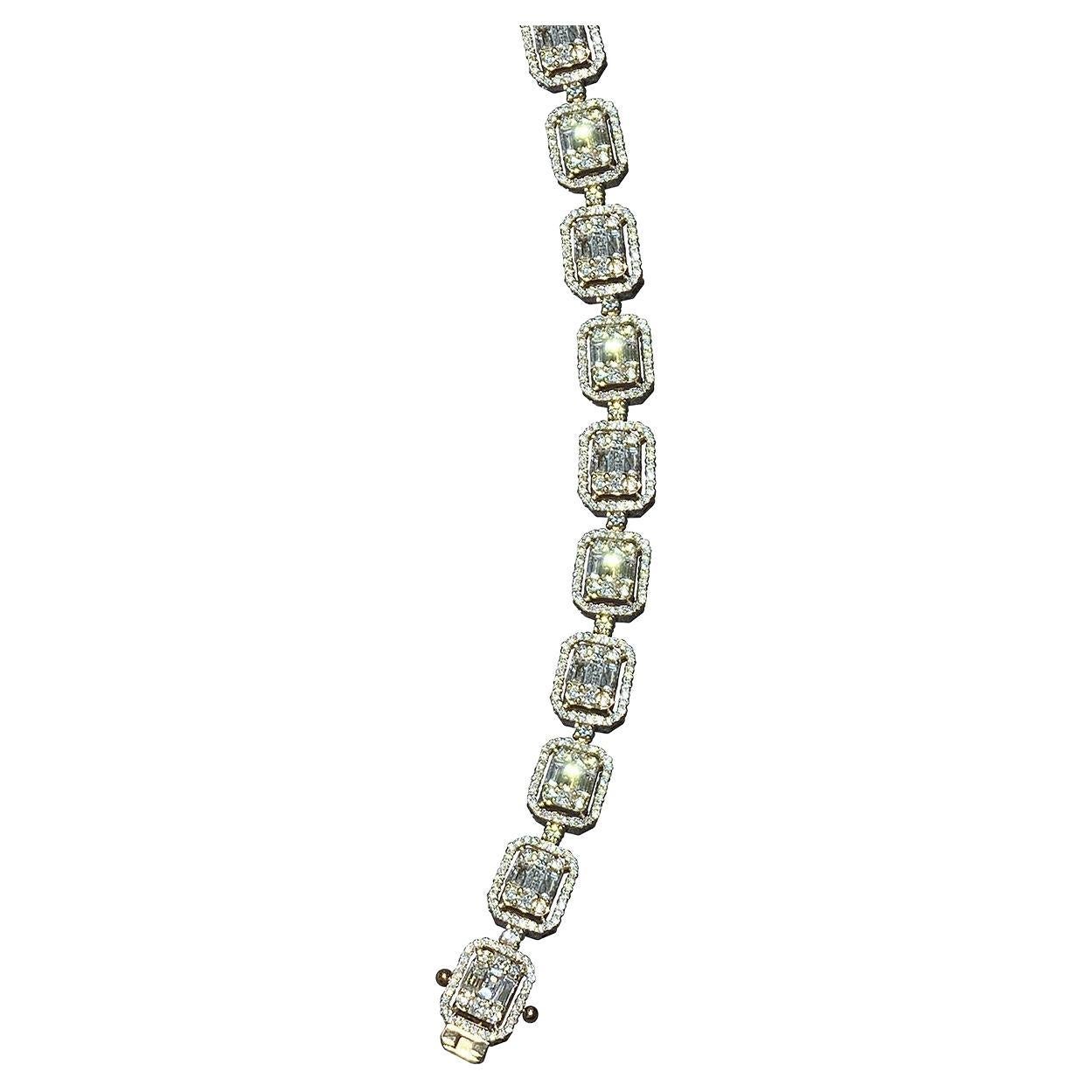 Bracelet en or 18 carats et diamants roses précieux pour elle