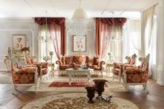 Precious Total Gold Leaf Decorated Console by Modenese Gastone