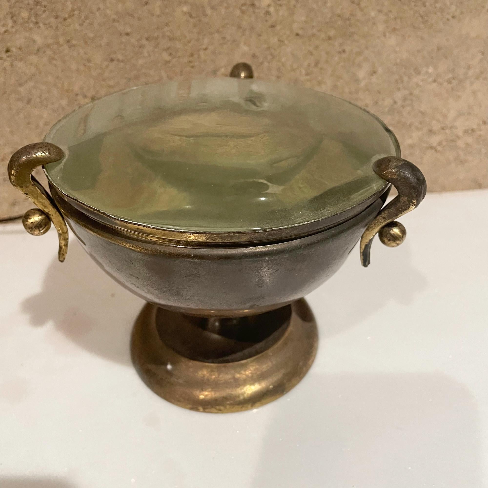 Metà XX secolo Bella lampada da tavolo a urna in ottone italiano stile Fontana Arte Italia anni '50