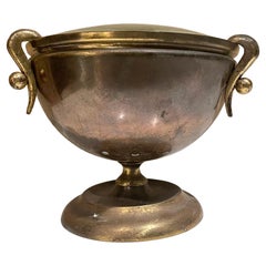 Lovely Urn Table Lamp Italian Brass Art Glass Style Fontana Arte Italy 1950s