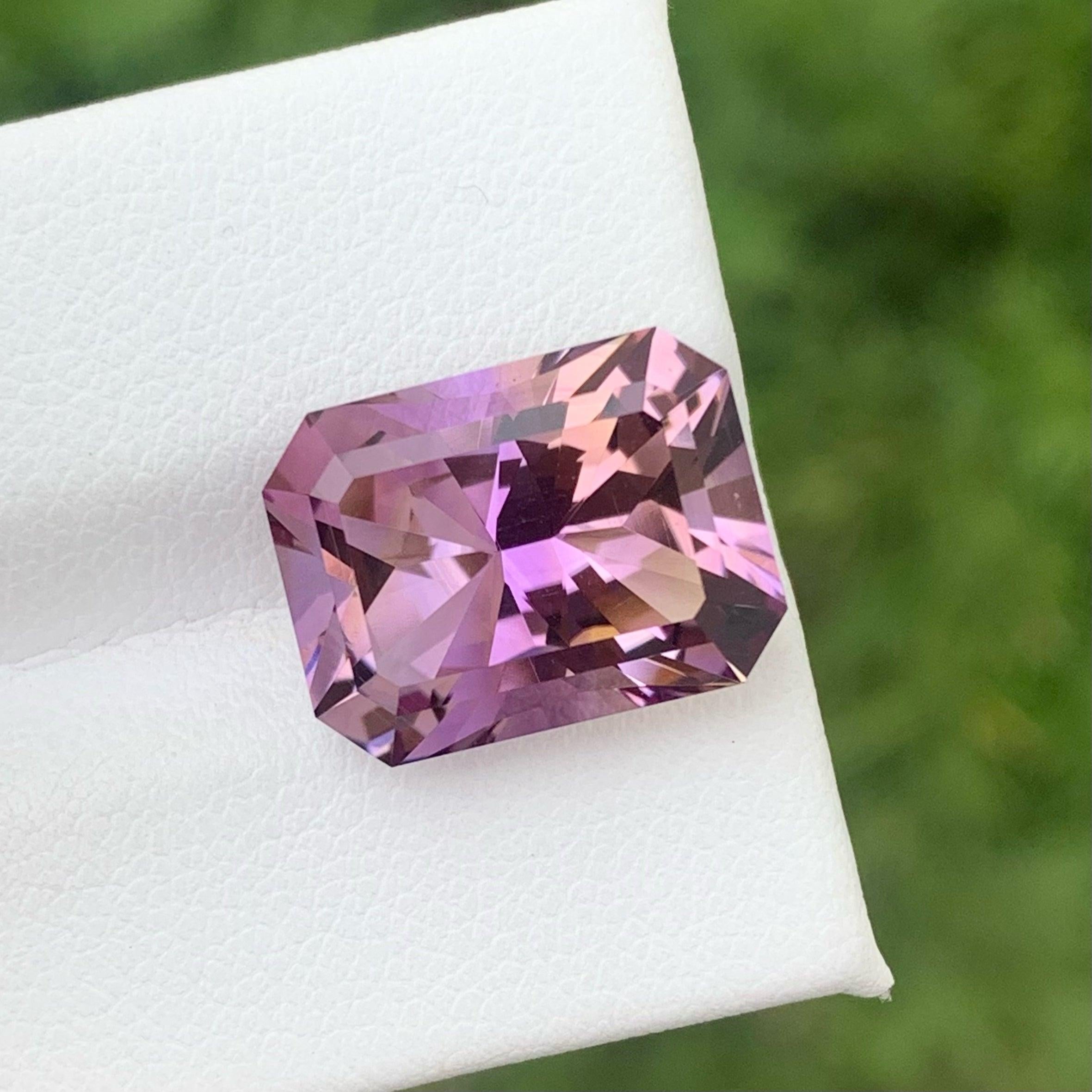 Precision Cut Bolivia Ametrine Gemstone 9.75 Cts Sparkling Ametrine for Jewelry In New Condition For Sale In Bangkok, TH