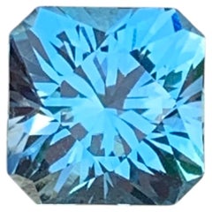 Precision Cut Sky Blue Topaz Square Octagon Shape Gemstone for Ring Jewelry 9mm
