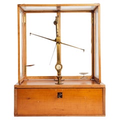 Antique Precision demountable scale for travel, France 1880.  