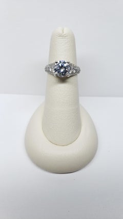 Precision Set 18 Karat White Gold Extraordinary Graduated Bead Set Semi Mount