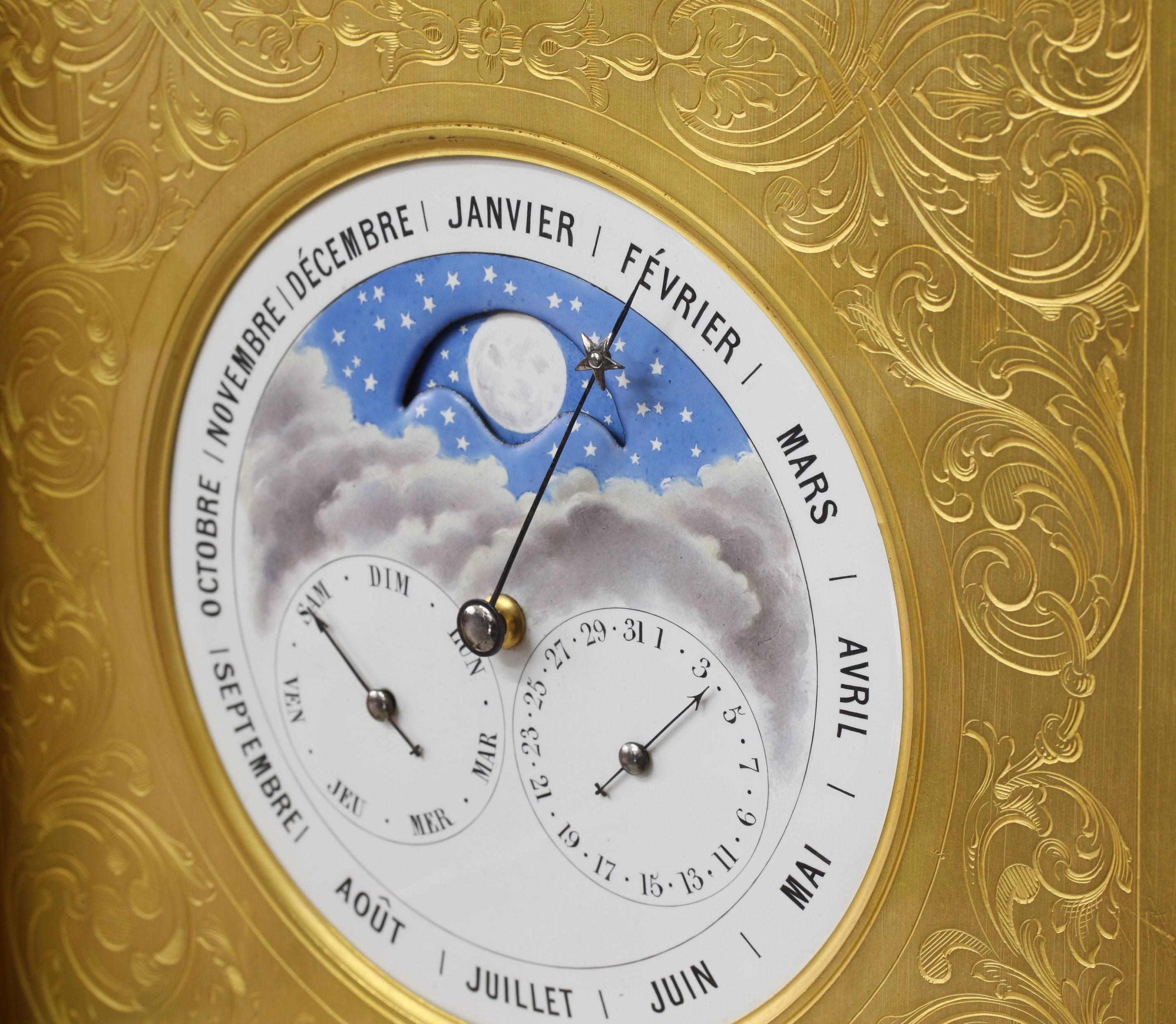 Precision Table Regulator with Perpetual Calendar by Constantin Detouche For Sale 3