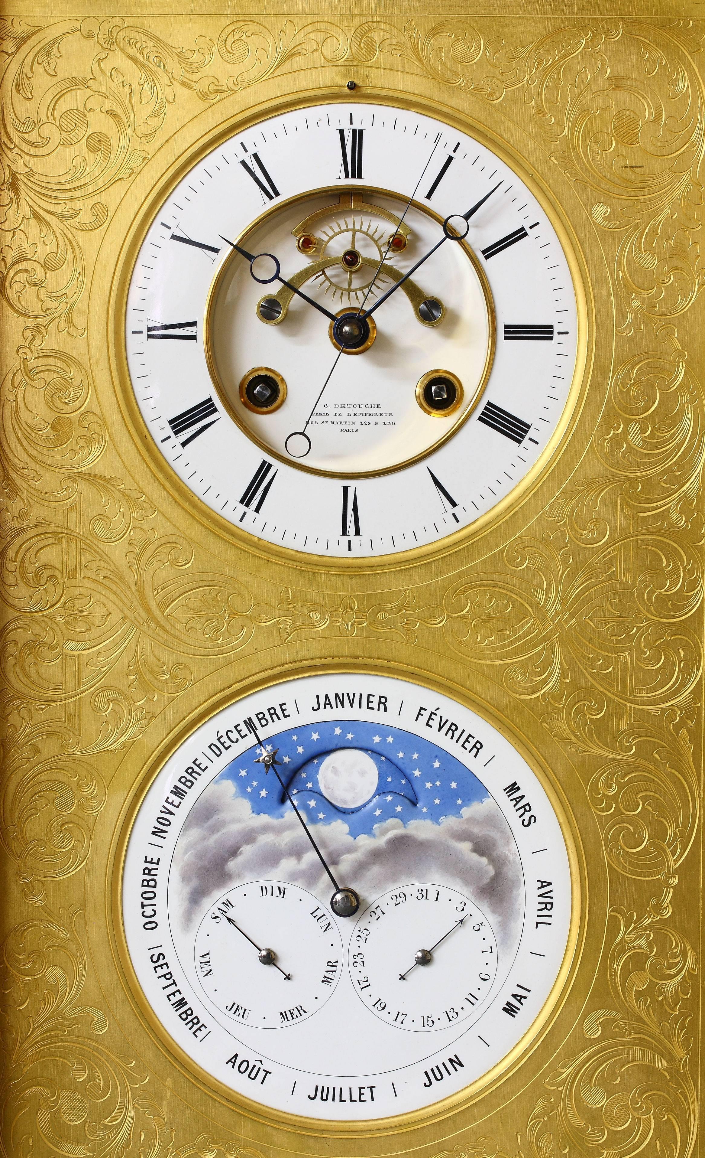 Precision Table Regulator with Perpetual Calendar by Constantin Detouche For Sale 1