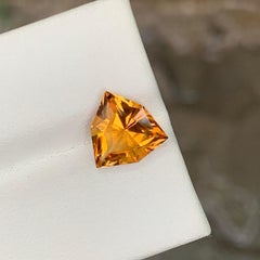 Precision Trillion Cut Orange Color Madeira Citrine Gemstone for Ring Jewelry