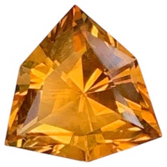 Precision Trillion Cut Orange Color Madeira Citrine Gemstone for Ring Jewelry