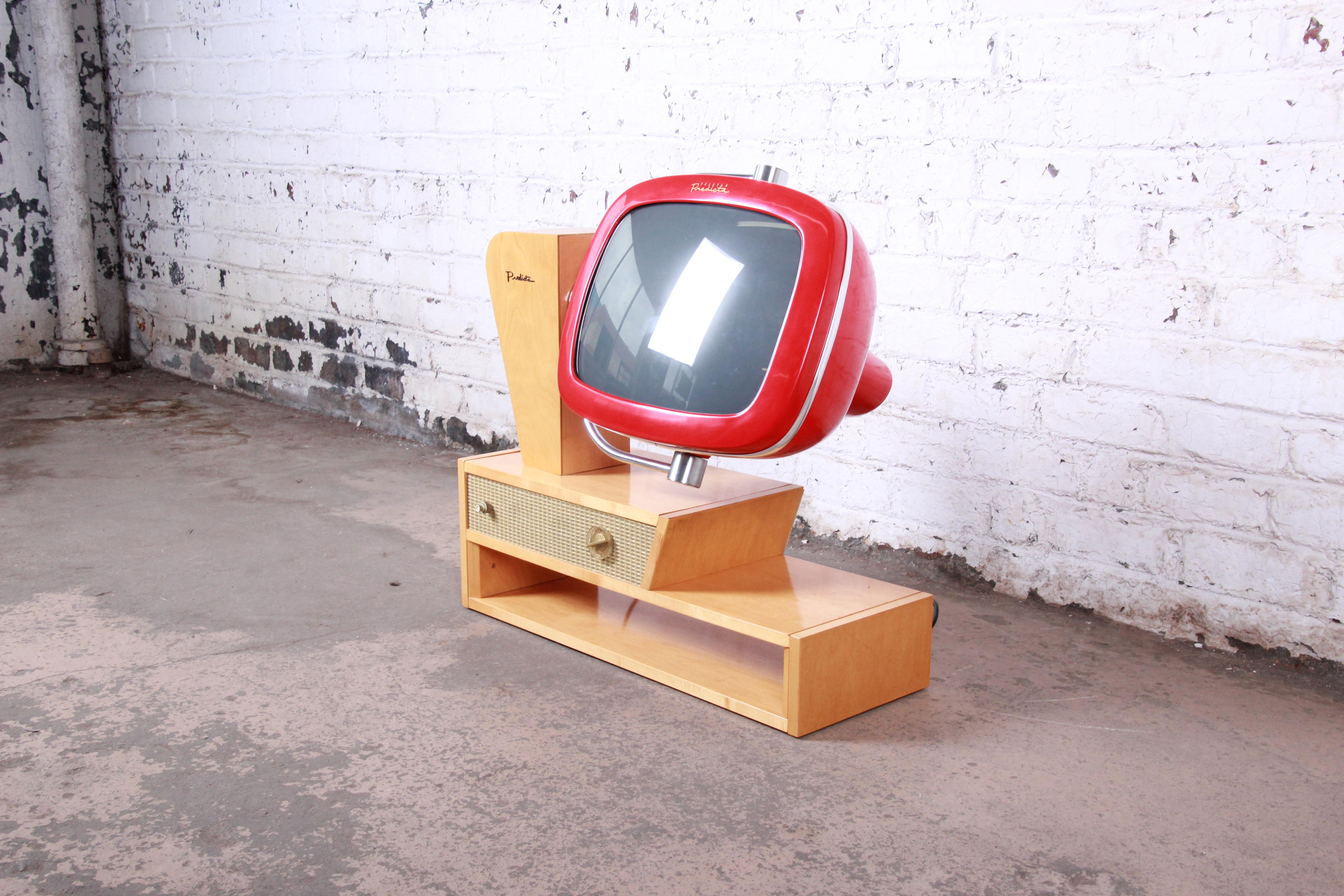 Predicta Chalet Mid-Century Modern Space Age Television by Telstar 1