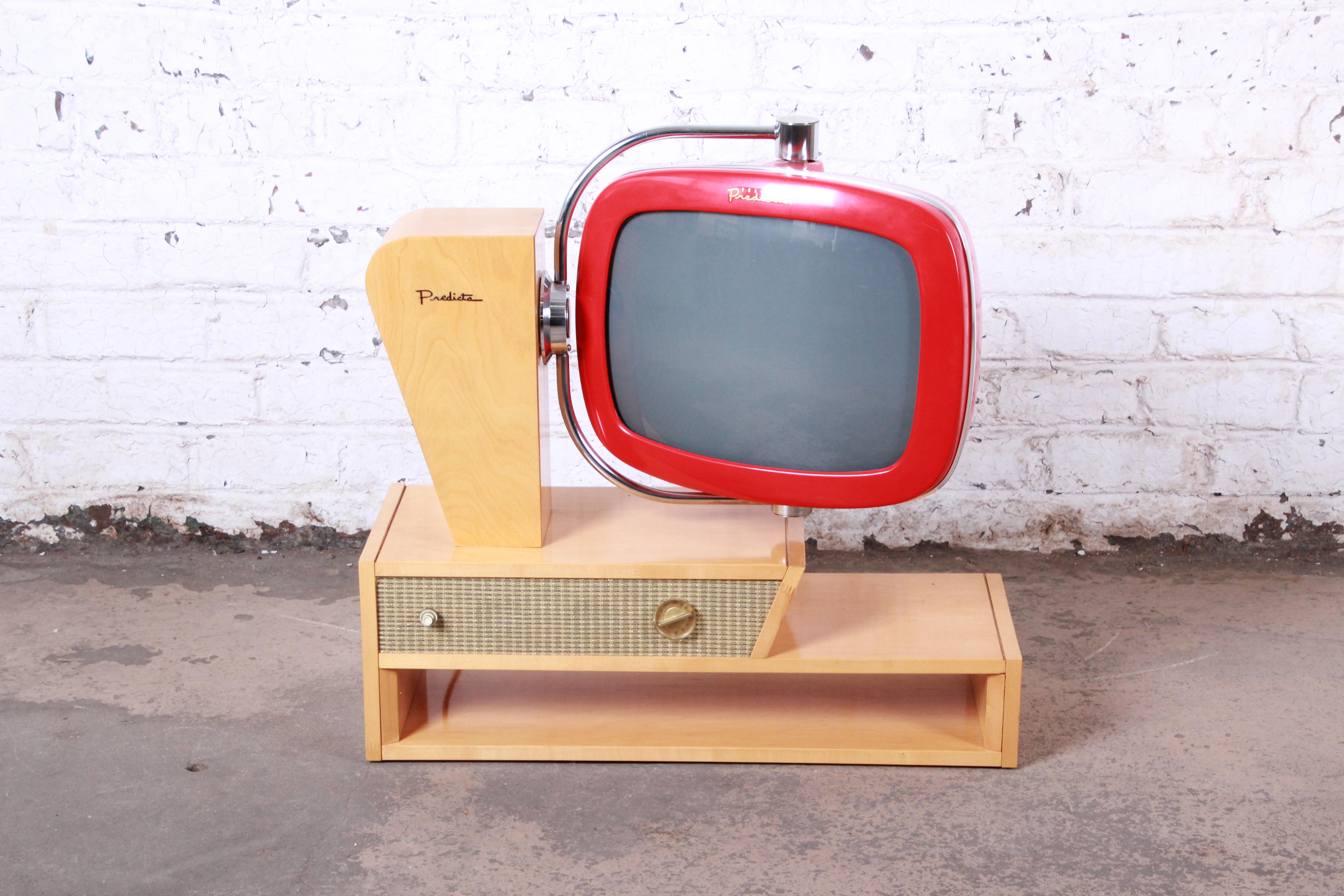 Chrome Predicta Chalet Mid-Century Modern Space Age Television by Telstar