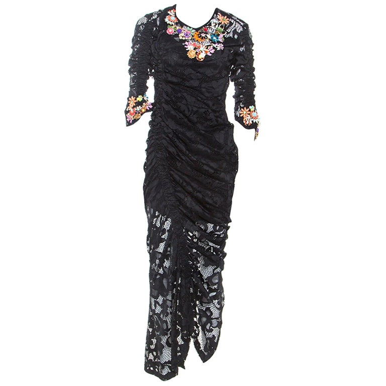chinese dress ladies Preen // Blue & White Silk Gwen Floral Dress – VSP Consignment main image 1