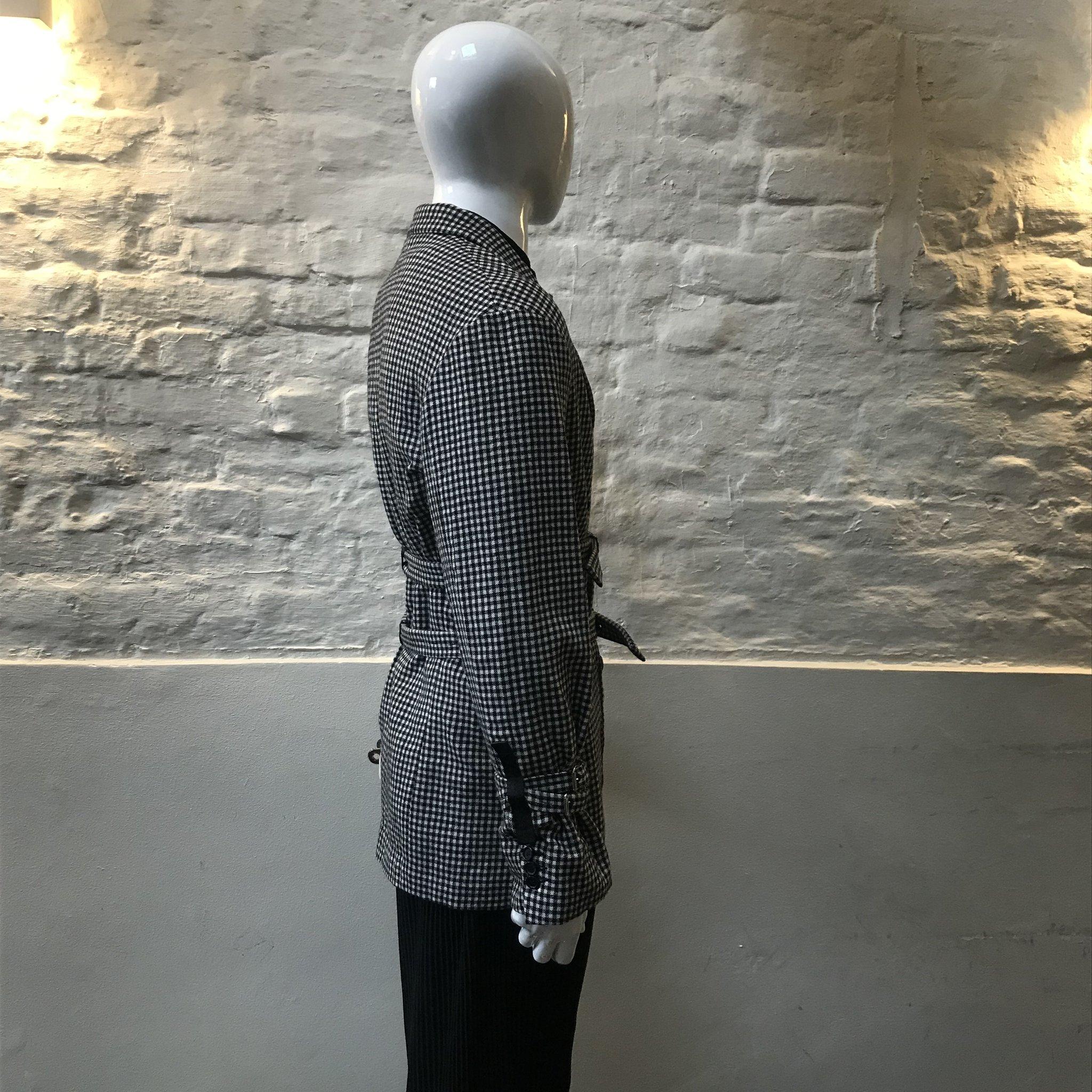 Preen by Thornton Bergazzi Dog Tooth Belt Jacket In Excellent Condition For Sale In London, GB