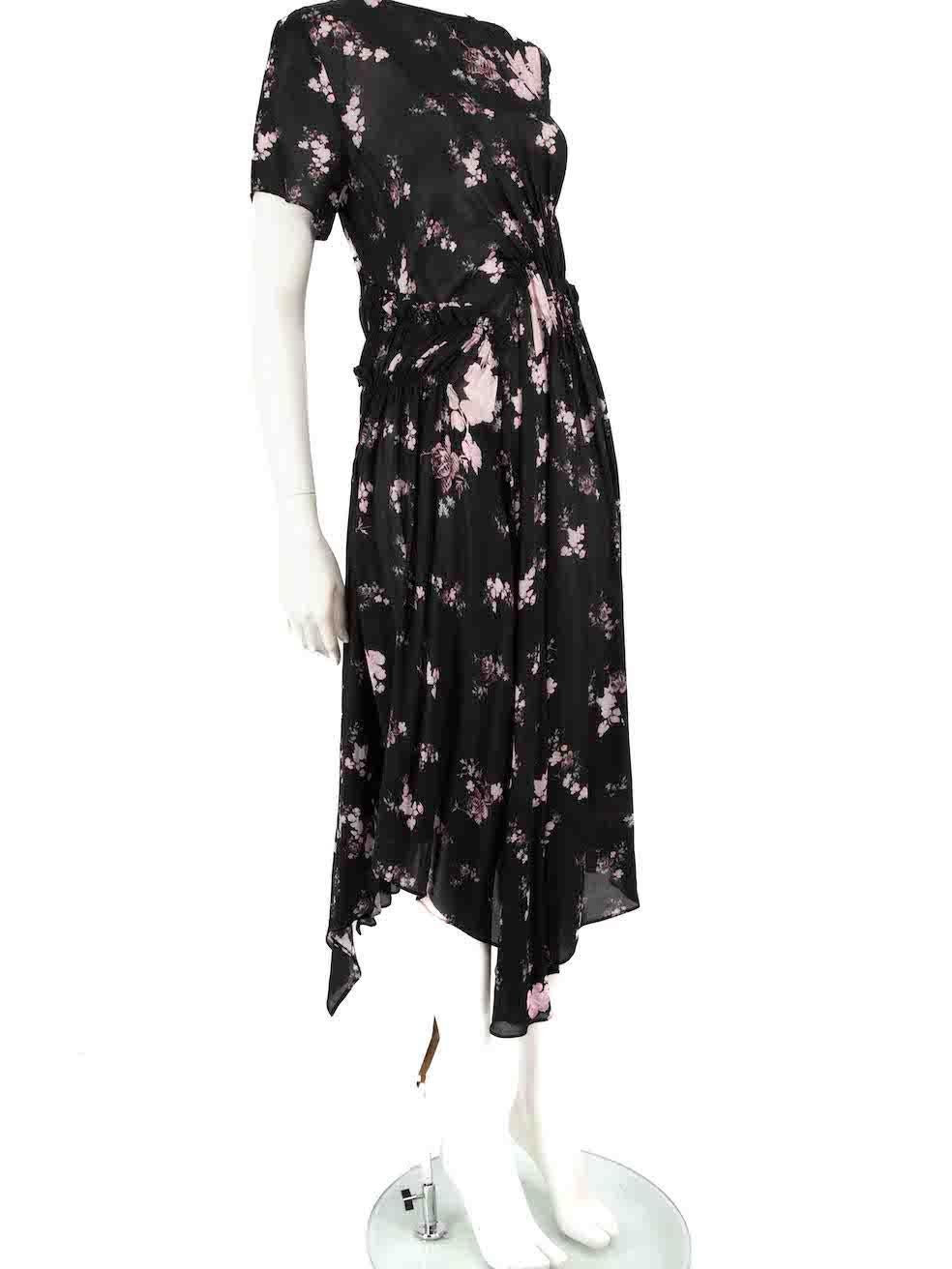 CONDITION is Very good. Hardly any visible wear to dress is evident on this used Preen By Thornton Bregazzi designer resale item.
 
 
 
 Details
 
 
 Black
 
 Viscose
 
 Dress
 
 Pink floral print
 
 Midi
 
 Round neck
 
 Short sleeves
 
 Sheer
 
