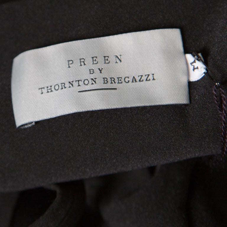 Preen by Thornton Bregazzi Black Pleated Corset Ted Felini Dress M at ...
