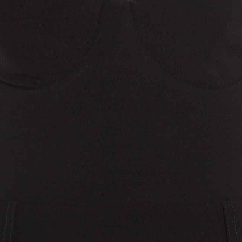 Preen by Thornton Bregazzi Black Pleated Corset Ted Felini Dress M 2