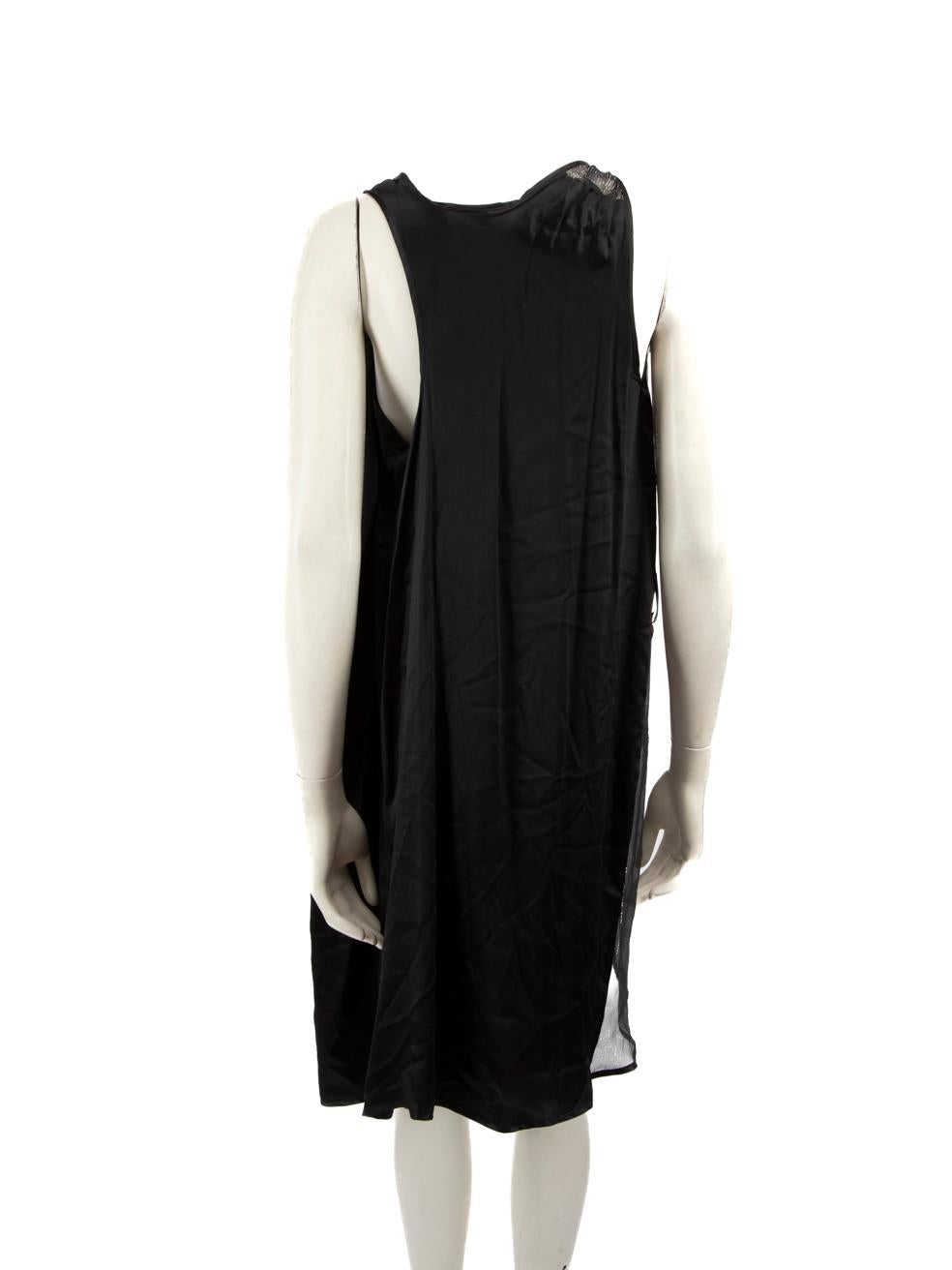 Preen By Thornton Bregazzi Black Silk Metallic Dress Size L In New Condition For Sale In London, GB