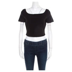 Preen By Thornton Bregazzi Top Zone en crêpe extensible noir M.