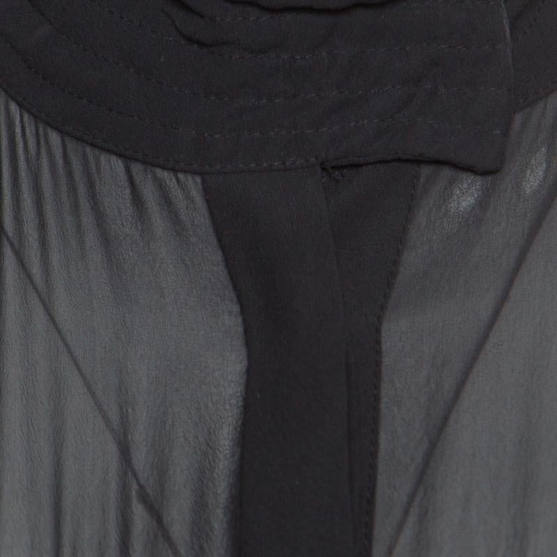 Preen by Thornton Bregazzi Black Waist Cutout Detail Fitted Dress M 3