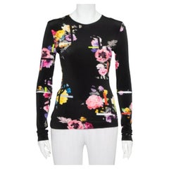 Preen by Thornton Bregazzi Floral Printed Jersey Cutout Sleeve Detail Top M