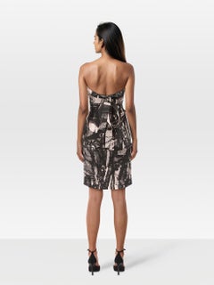 Preen By Thornton Bregazzi Lace Print Strapless Strap Dress Size XS